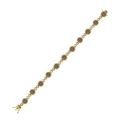 10K Yellow Gold 2-1/5 Ct Round Brown Diamond Infinity Colored Bracelet