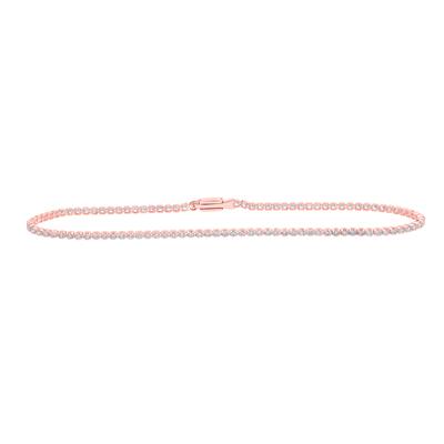 10k Rose Gold 1-1/5 Ct Round Diamond Tennis Colored Bracelet