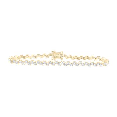 14K Yellow Gold 4-3/4Ct Diamond Tennis Bracelet