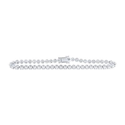 14K White Gold 4-1/2Ct-8 Diamond Tennis Bracelet