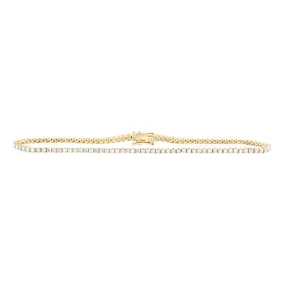 14K Yellow Gold 1-1/2Ct-7 Diamond  Tennis Bracelet