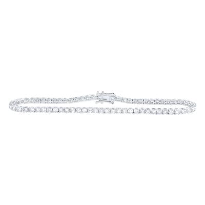 14K White Gold 3Ct-7 Diamond Tennis Bracelet