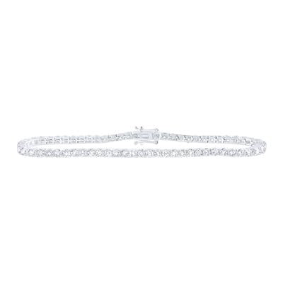 14K White Gold 4Ct-7 Diamond  Tennis Bracelet