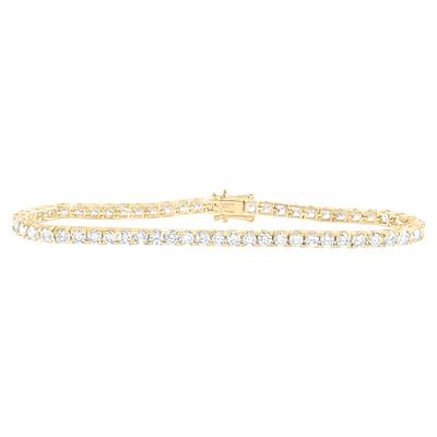 14K Yellow Gold 5Ctw-7 Diamond Tennis Bracelet