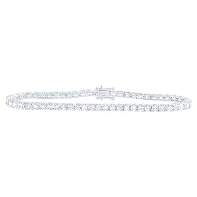 14K White Gold 5Ct-7 Diamond Tennis Bracelet