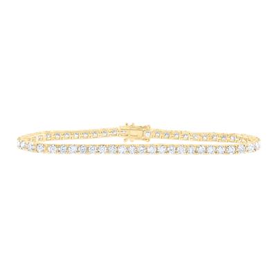 14K Yellow Gold 6Ct-7 Diamond Tennis Bracelet