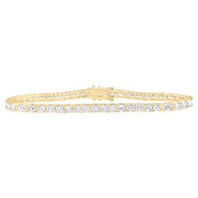 14K Yellow Gold 7Ct-7 Diamond Tennis Bracelet