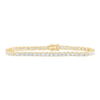 14K Yellow Gold 8Ct-7 Diamond  Tennis Bracelet